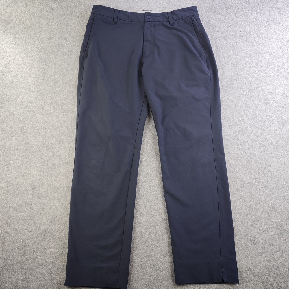 Footjoy FJ Golf Pants Mens 32x30 Blue Solid Polyester Stretch Straight Leg